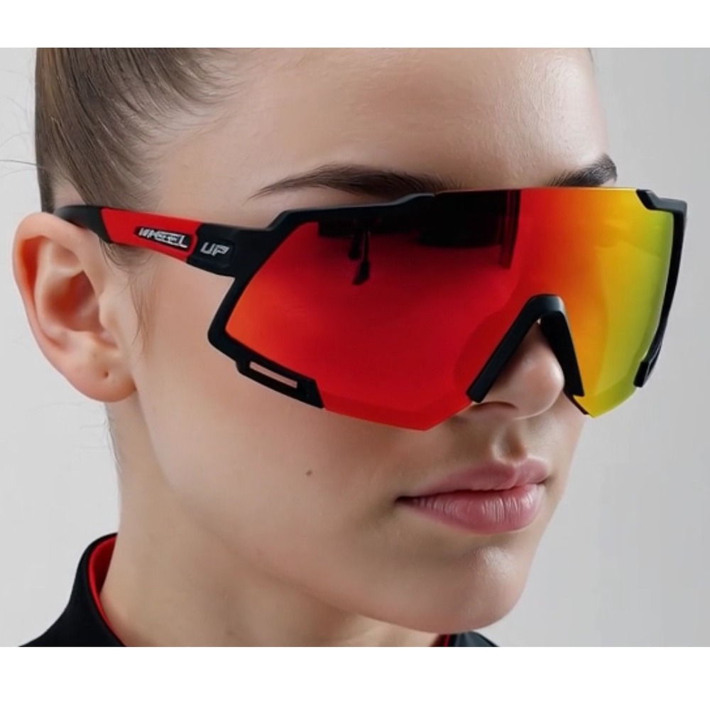 Women Sunglasses Red Mirror Lens Sports Windproof UV Protection Bike Female 2026